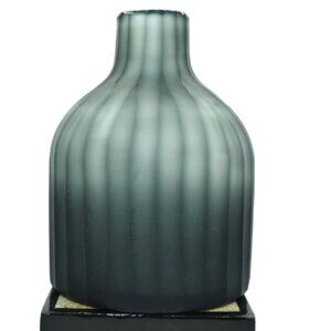 Mercana Frosted Lined Smoky Grey Glass Vase